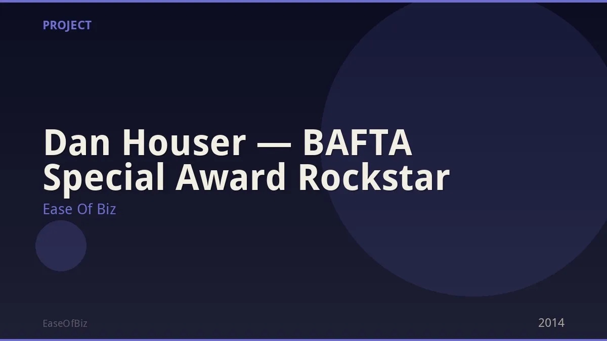 Dan Houser — BAFTA Special Award Rockstar