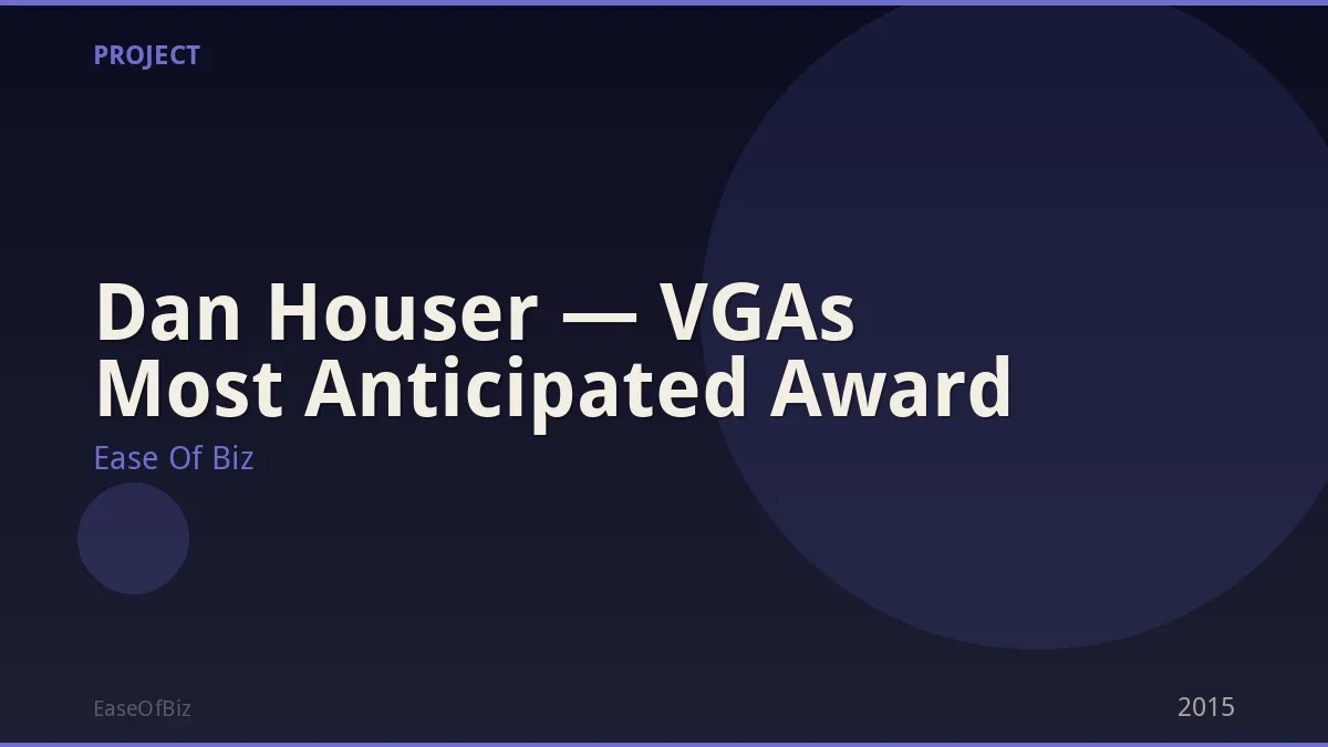 Dan Houser — VGAs Most Anticipated Award