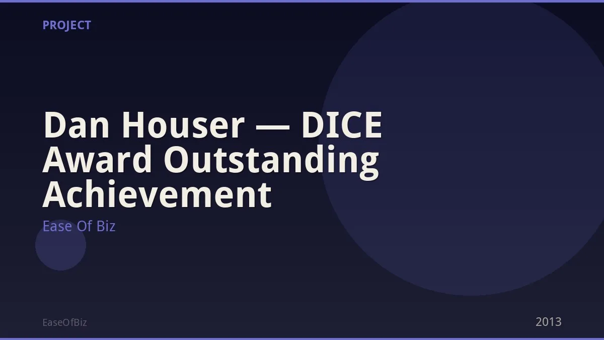 Dan Houser — DICE Award Outstanding Achievement