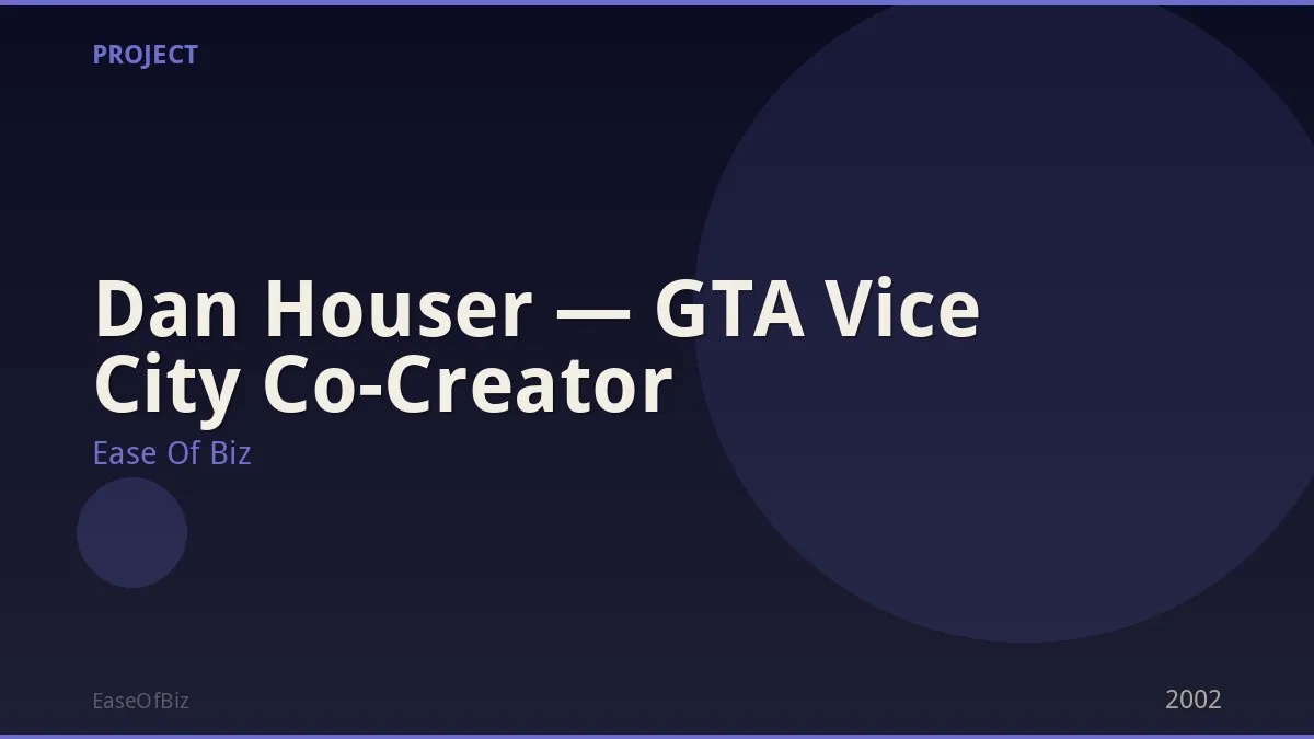 Dan Houser — GTA Vice City Co-Creator
