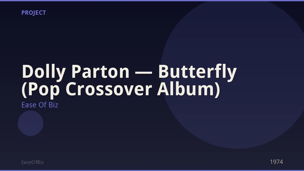 Dolly Parton — Butterfly (Pop Crossover Album)