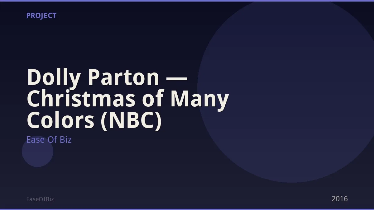 Dolly Parton — Christmas of Many Colors (NBC)