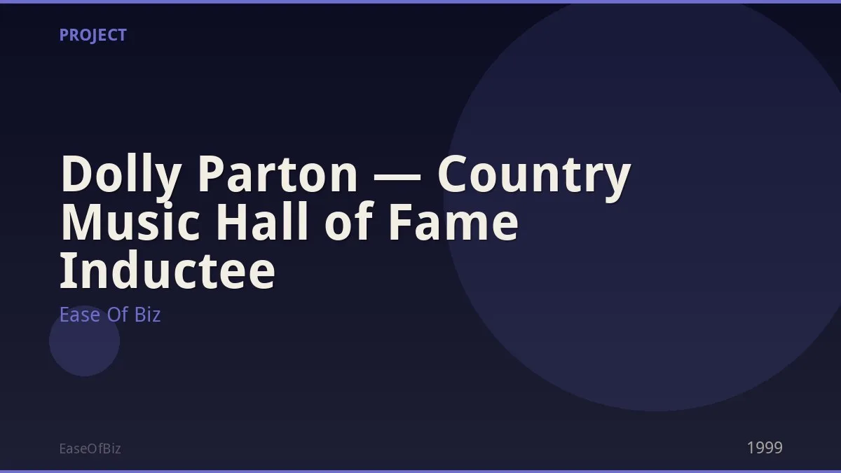 Dolly Parton — Country Music Hall of Fame Inductee