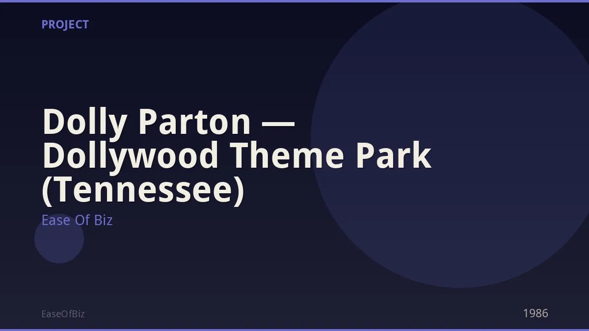 Dolly Parton — Dollywood Theme Park (Tennessee)