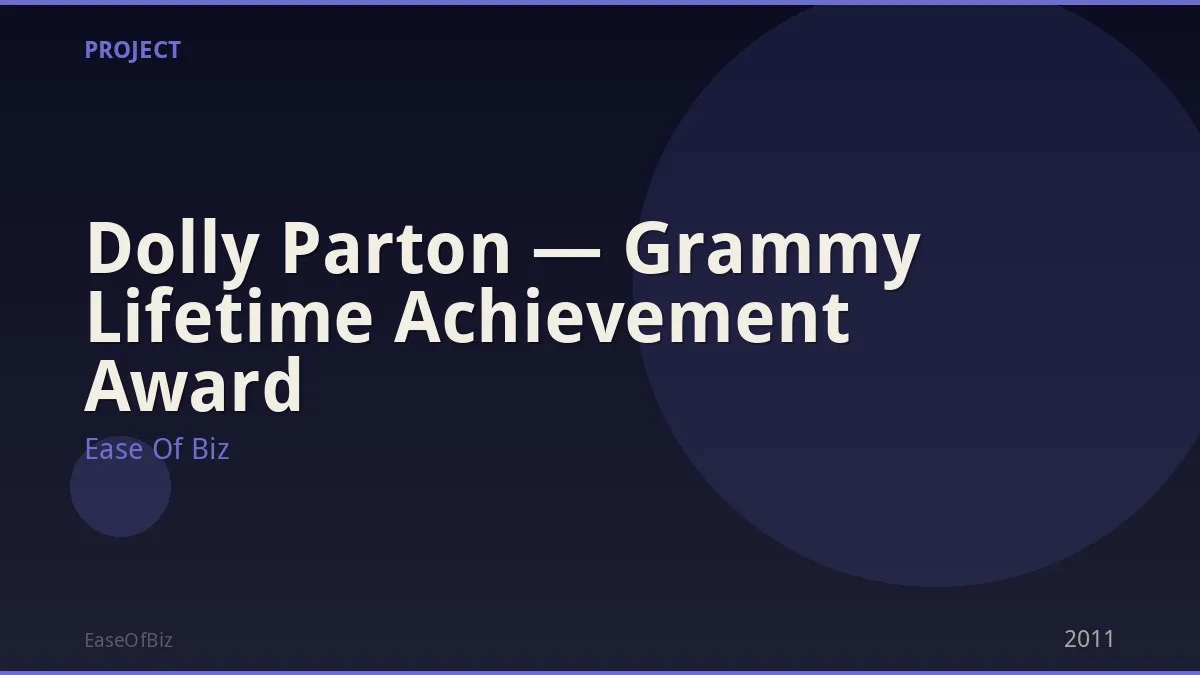 Dolly Parton — Grammy Lifetime Achievement Award