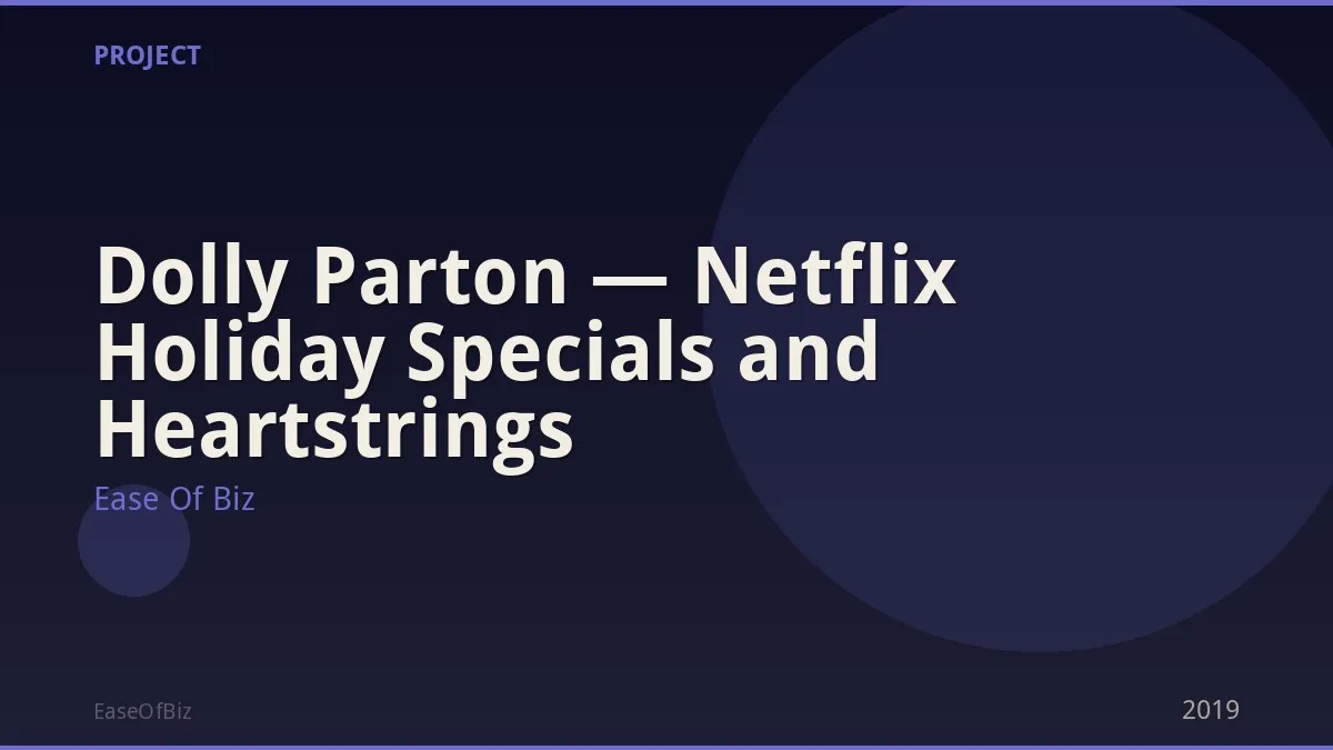 Dolly Parton — Netflix Holiday Specials and Heartstrings