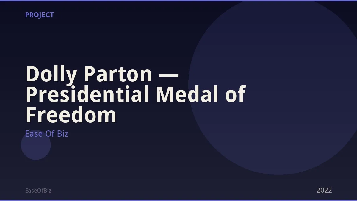 Dolly Parton — Presidential Medal of Freedom