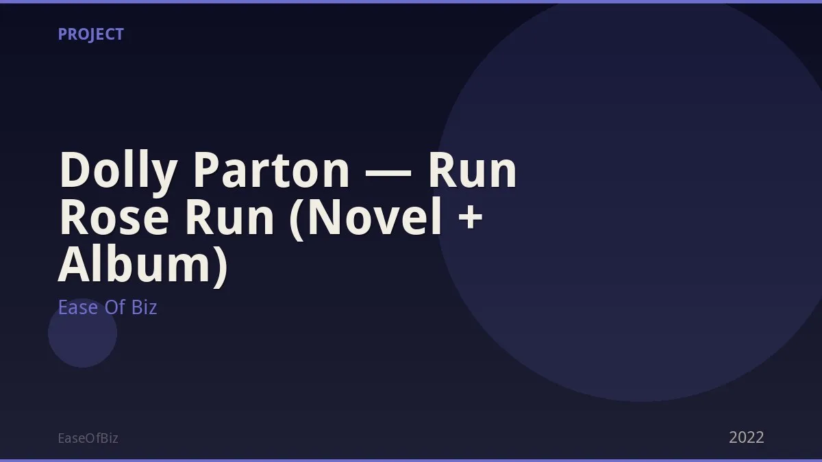 Dolly Parton — Run Rose Run (Novel + Album)