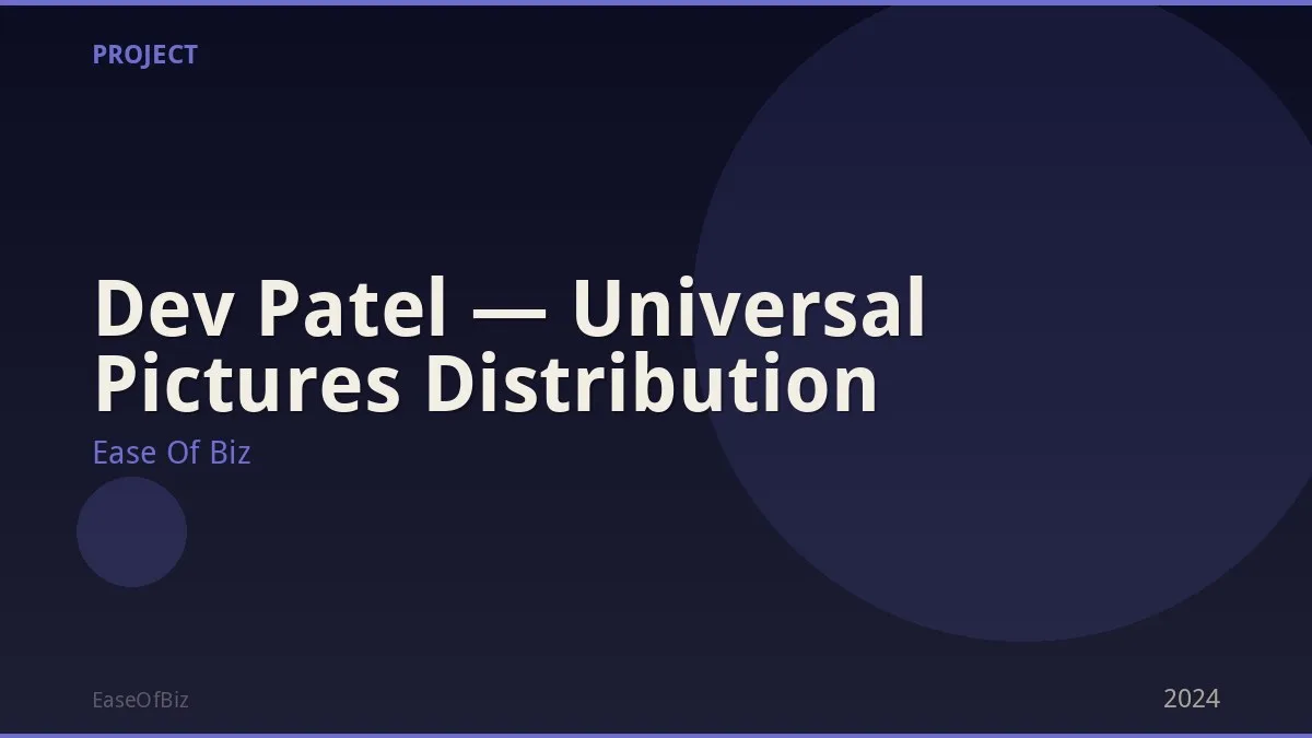 Dev Patel — Universal Pictures Distribution