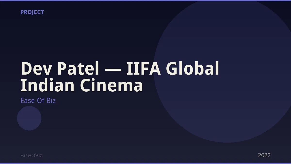 Dev Patel — IIFA Global Indian Cinema