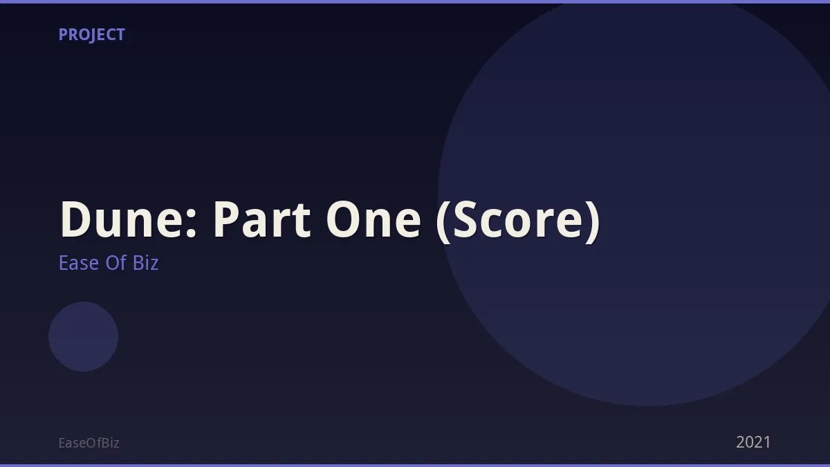 Dune: Part One (Score)