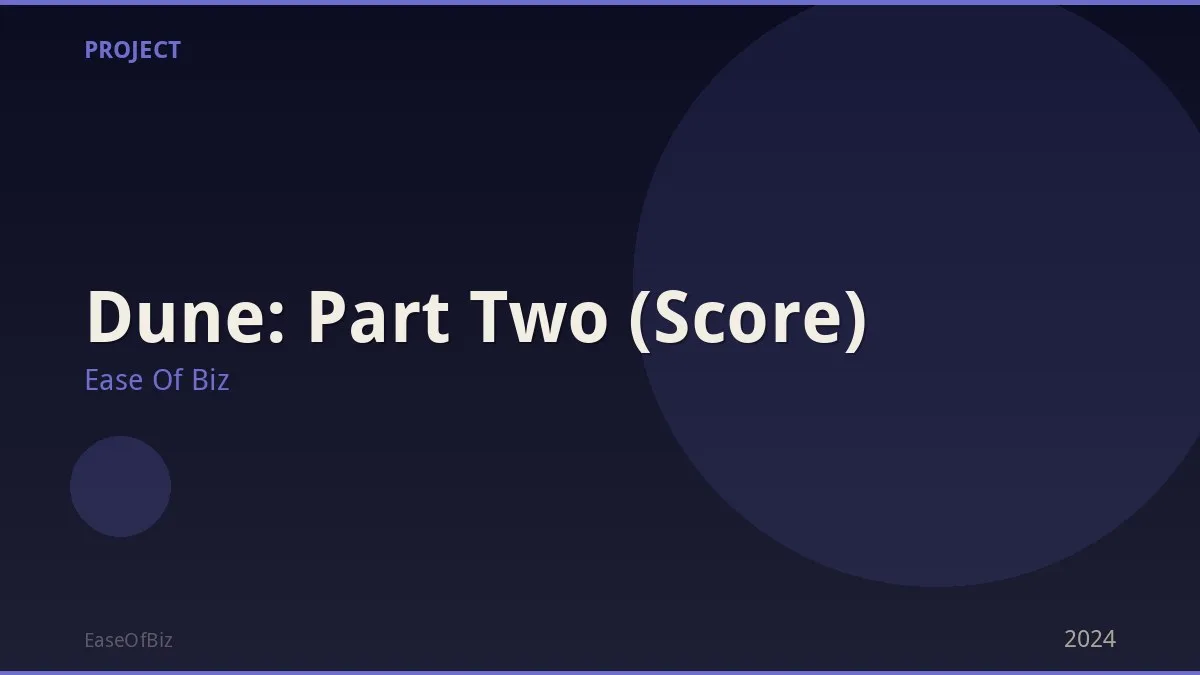 Dune: Part Two (Score)