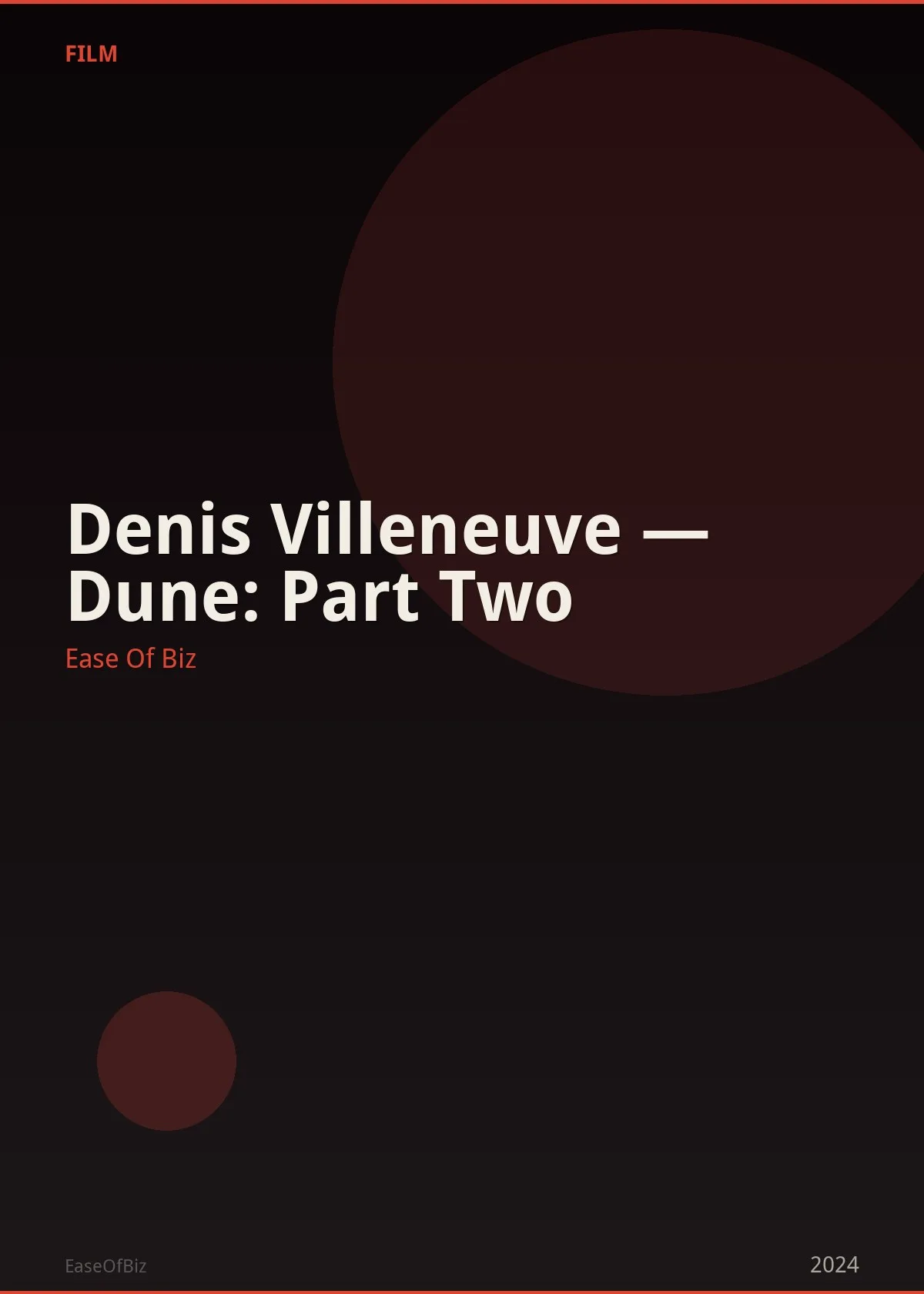 Denis Villeneuve — Dune: Part Two