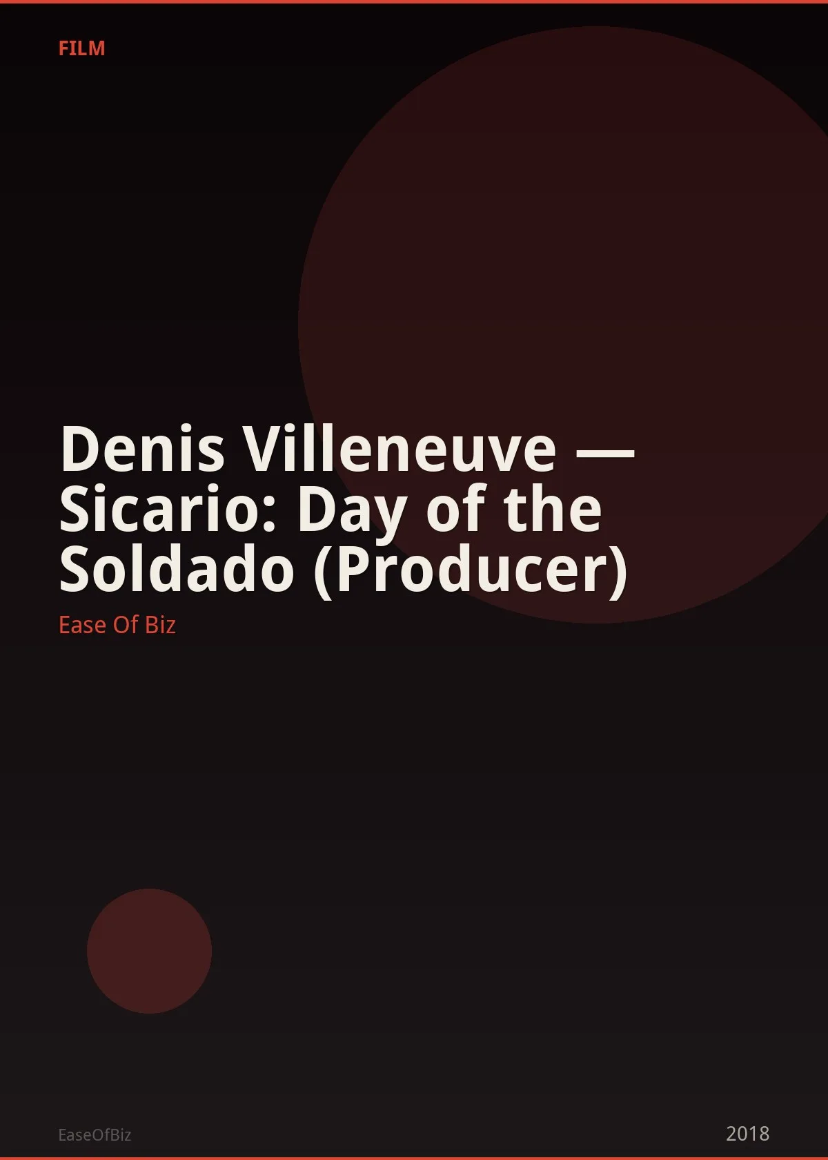 Denis Villeneuve — Sicario: Day of the Soldado (Producer)