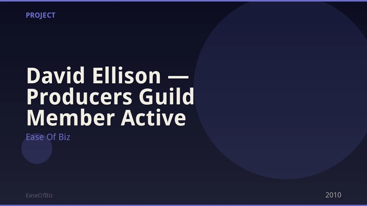 David Ellison — Producers Guild Member Active