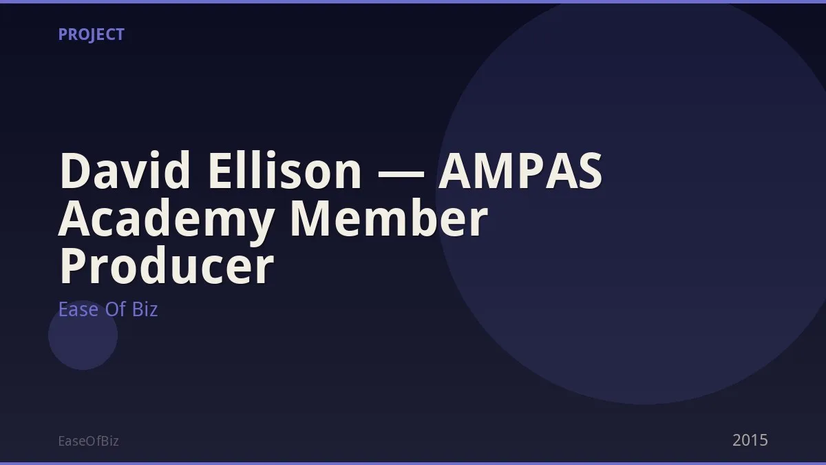 David Ellison — AMPAS Academy Member Producer