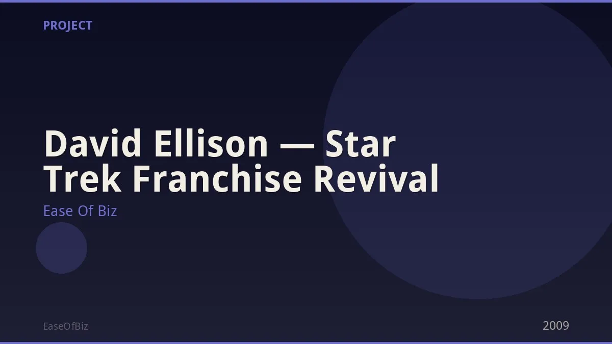 David Ellison — Star Trek Franchise Revival