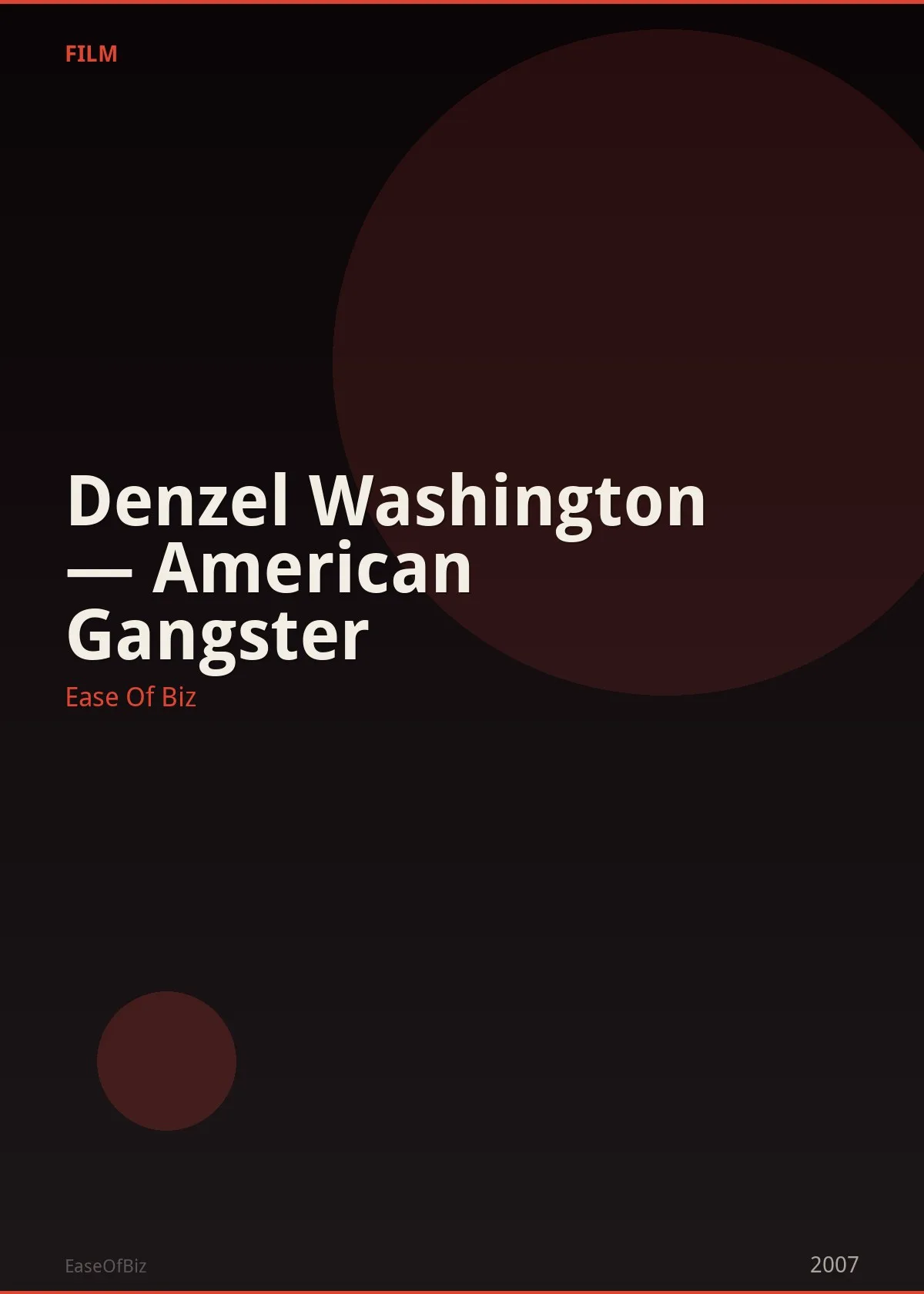 Denzel Washington — American Gangster