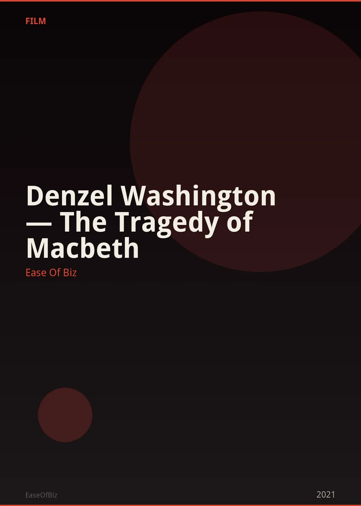 Denzel Washington — The Tragedy of Macbeth