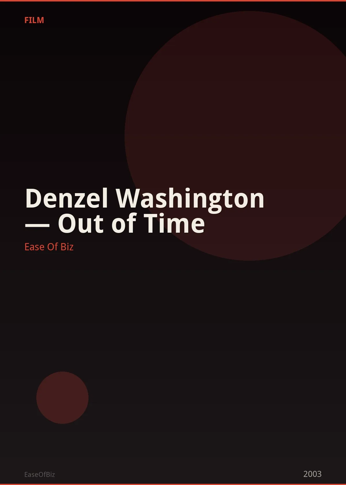 Denzel Washington — Out of Time