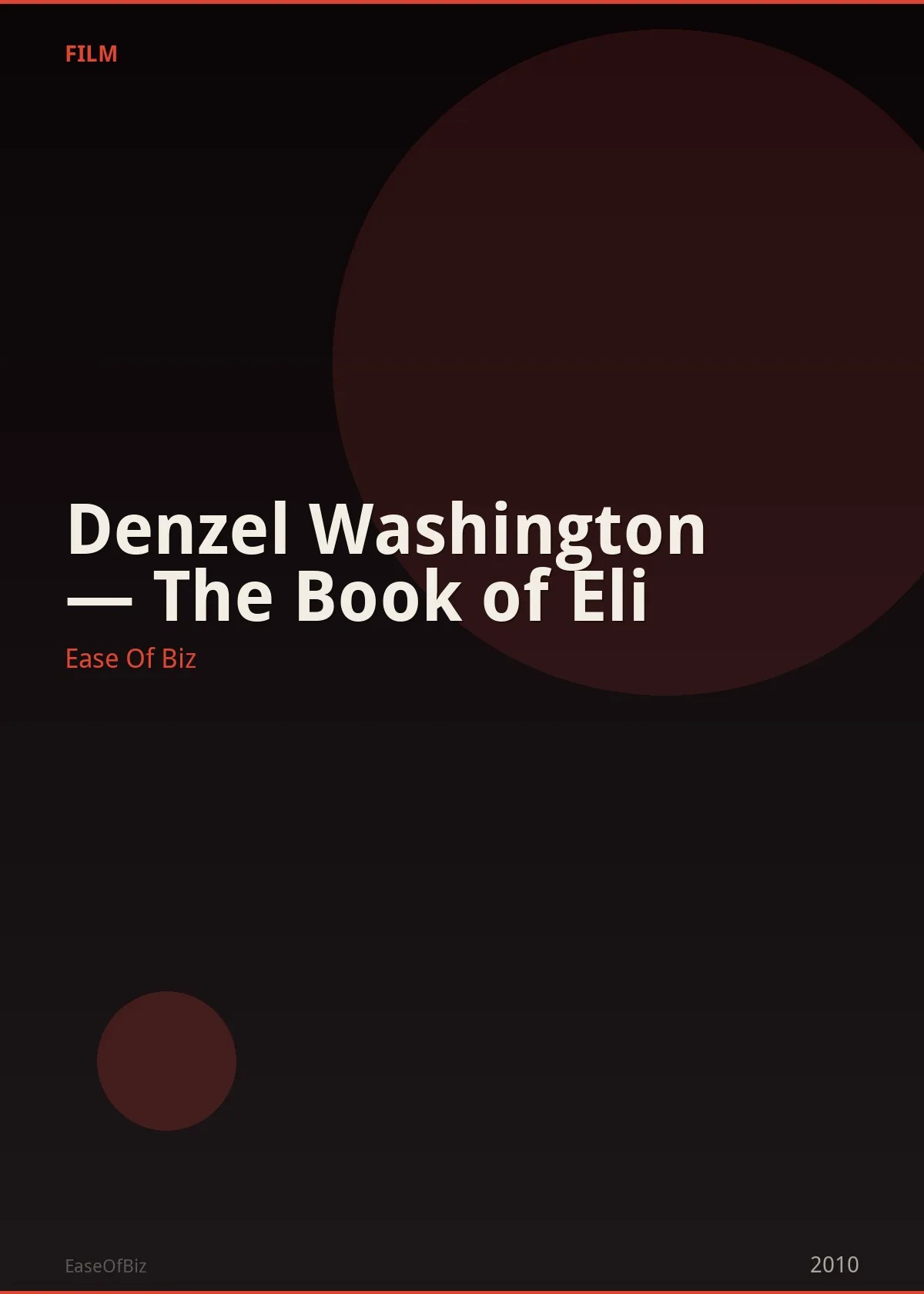 Denzel Washington — The Book of Eli