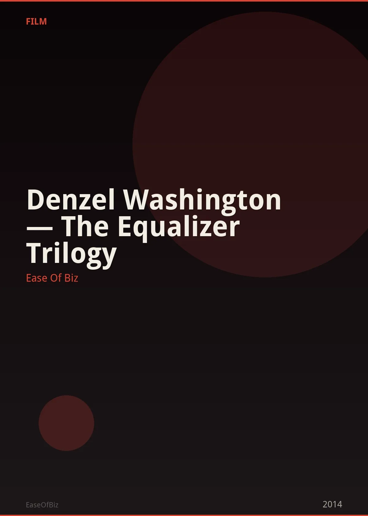 Denzel Washington — The Equalizer Trilogy