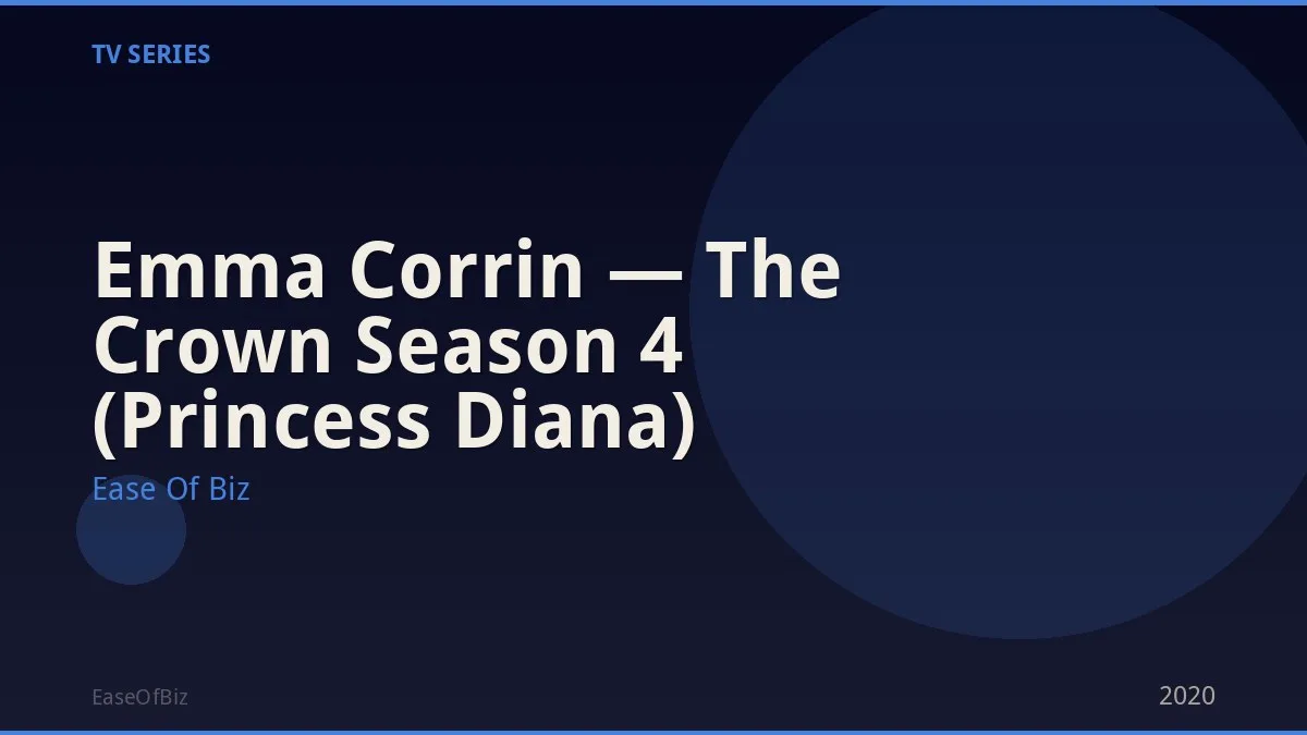 Emma Corrin — The Crown Season 4 (Princess Diana)