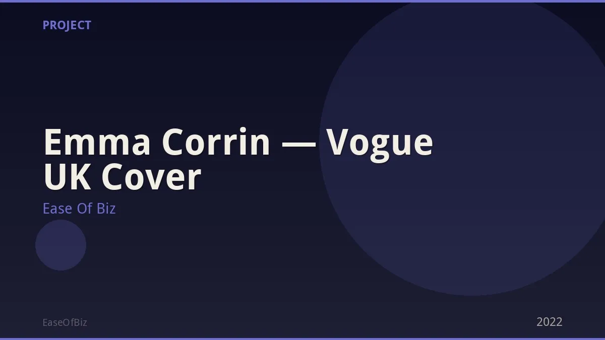 Emma Corrin — Vogue UK Cover