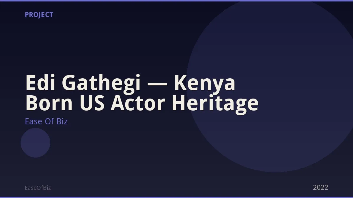 Edi Gathegi — Kenya Born US Actor Heritage