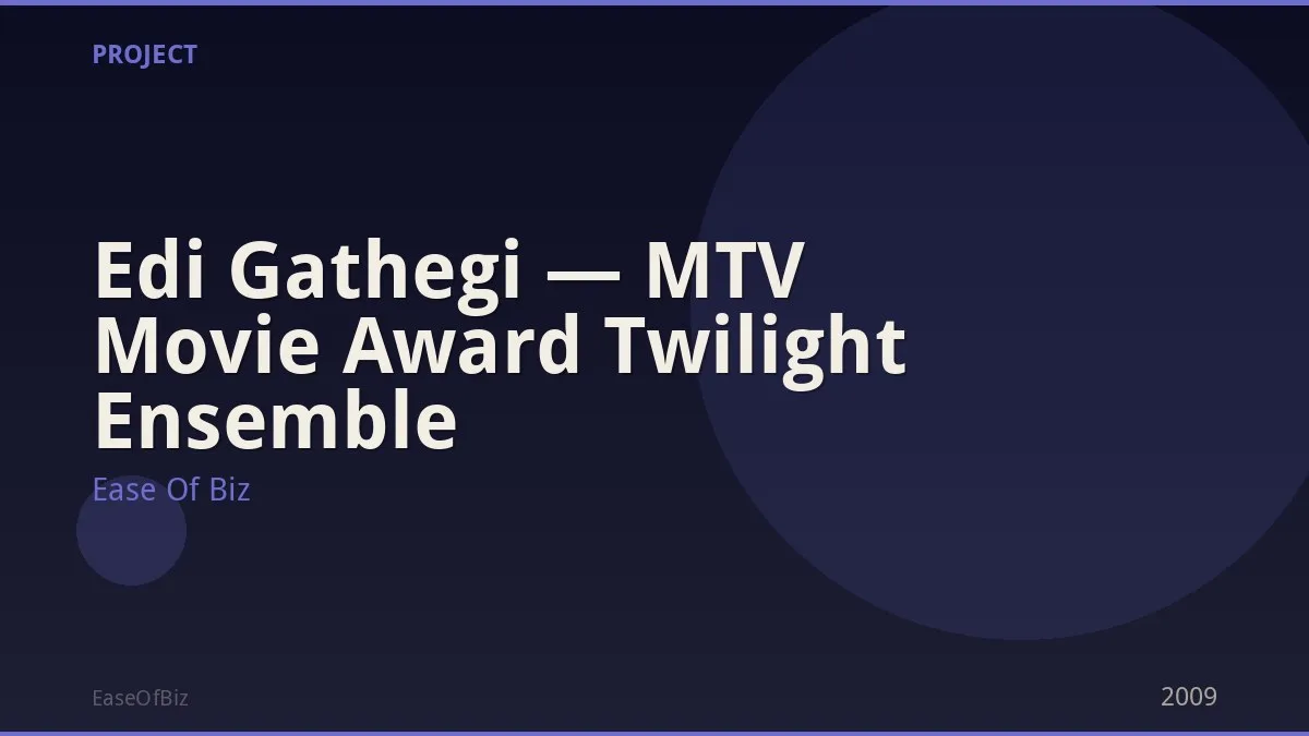 Edi Gathegi — MTV Movie Award Twilight Ensemble