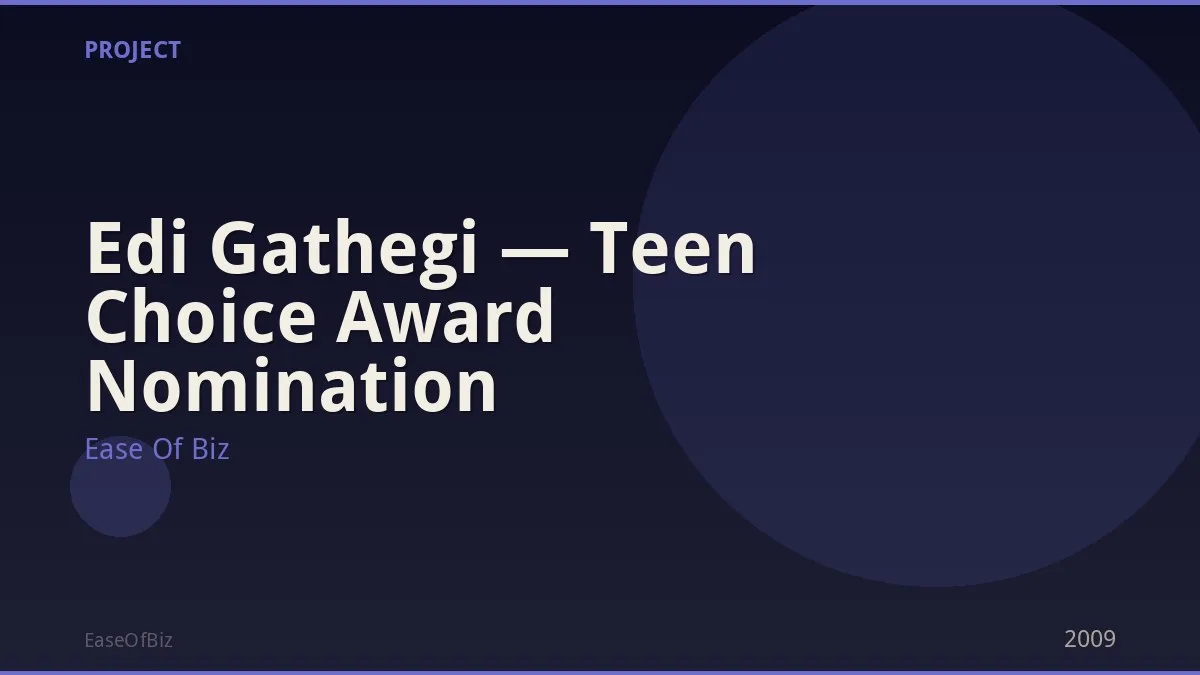 Edi Gathegi — Teen Choice Award Nomination