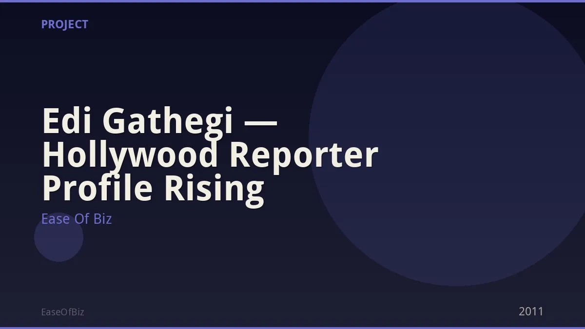 Edi Gathegi — Hollywood Reporter Profile Rising