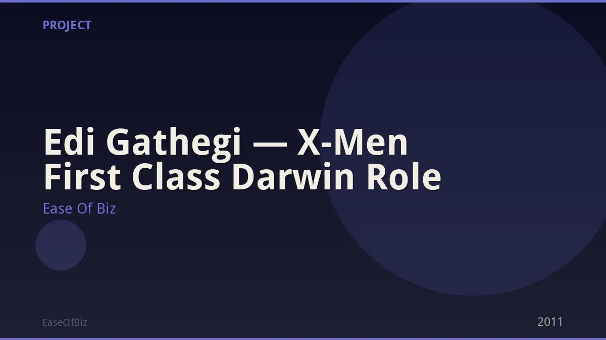 Edi Gathegi — X-Men First Class Darwin Role