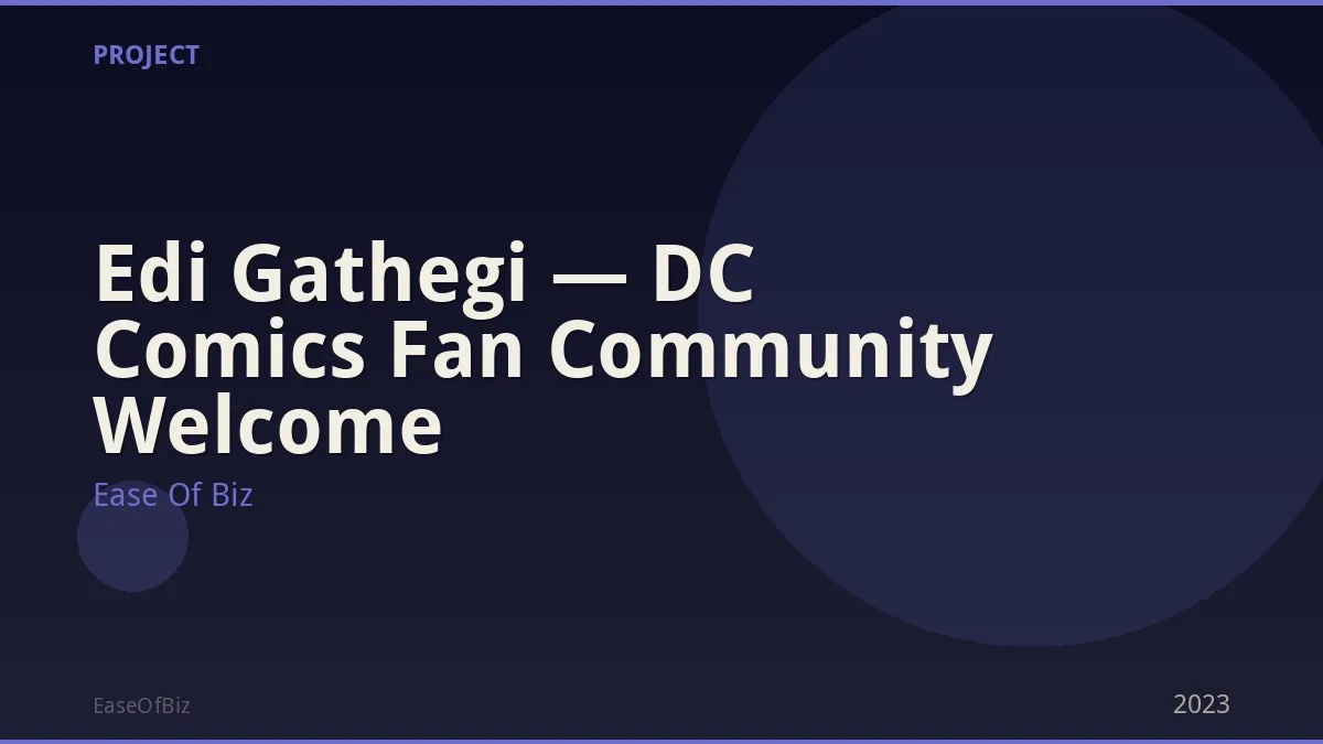 Edi Gathegi — DC Comics Fan Community Welcome