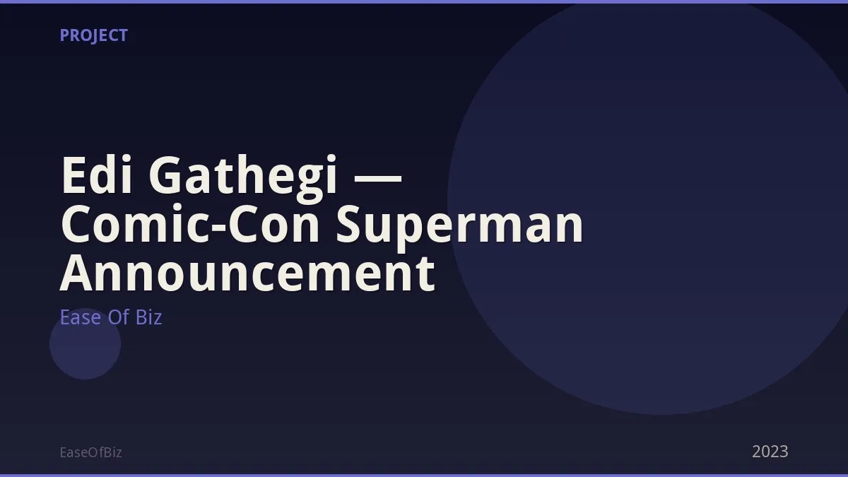 Edi Gathegi — Comic-Con Superman Announcement