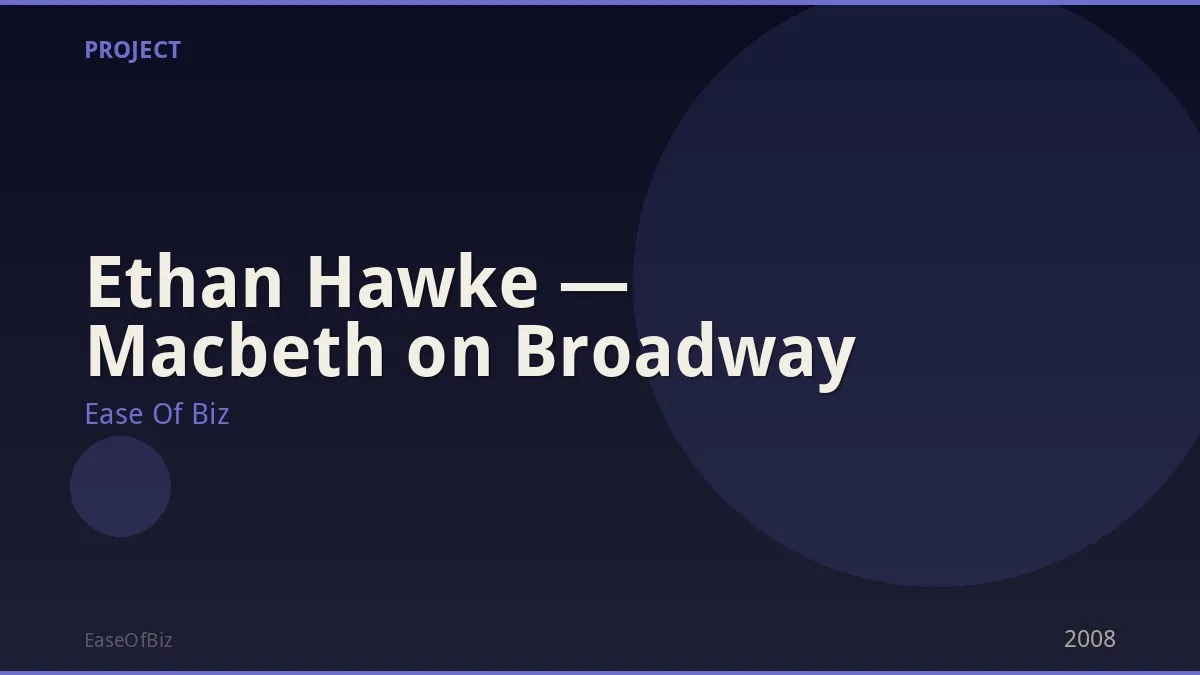 Ethan Hawke — Macbeth on Broadway