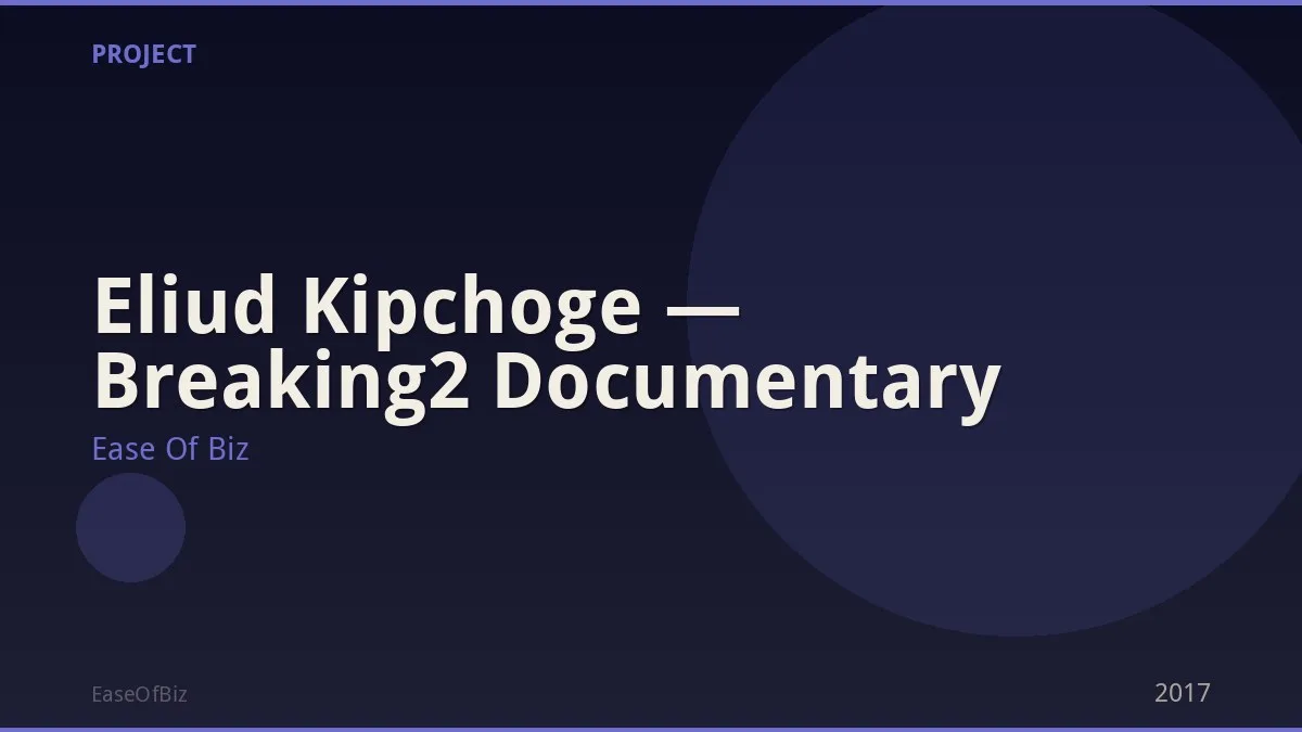 Eliud Kipchoge — Breaking2 Documentary