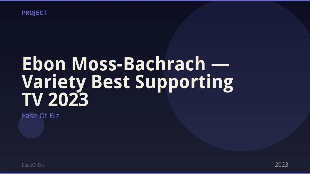Ebon Moss-Bachrach — Variety Best Supporting TV 2023