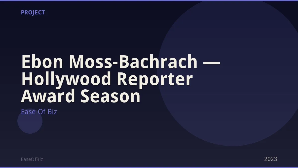 Ebon Moss-Bachrach — Hollywood Reporter Award Season