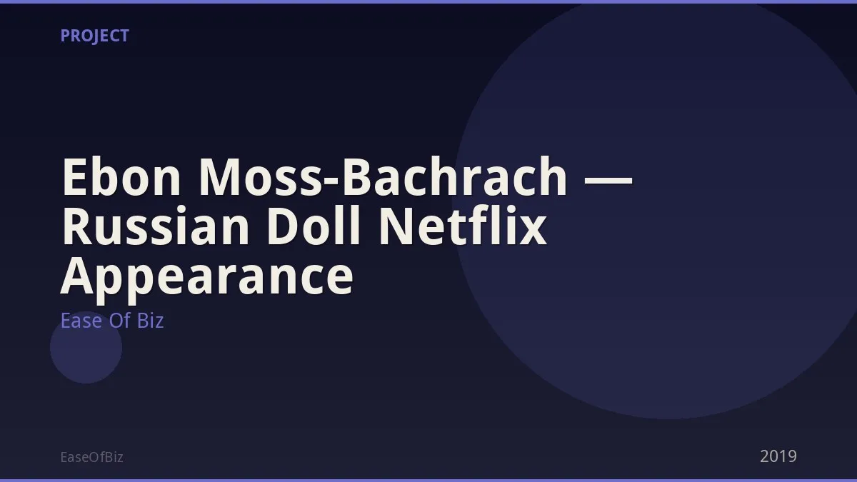 Ebon Moss-Bachrach — Russian Doll Netflix Appearance