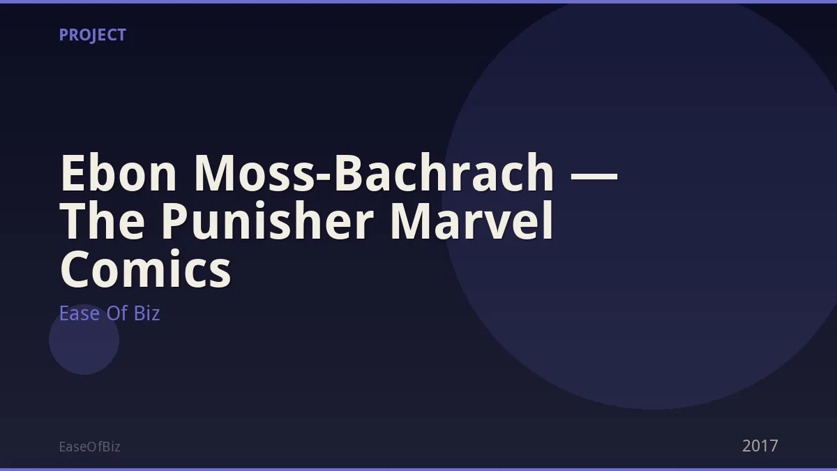 Ebon Moss-Bachrach — The Punisher Marvel Comics