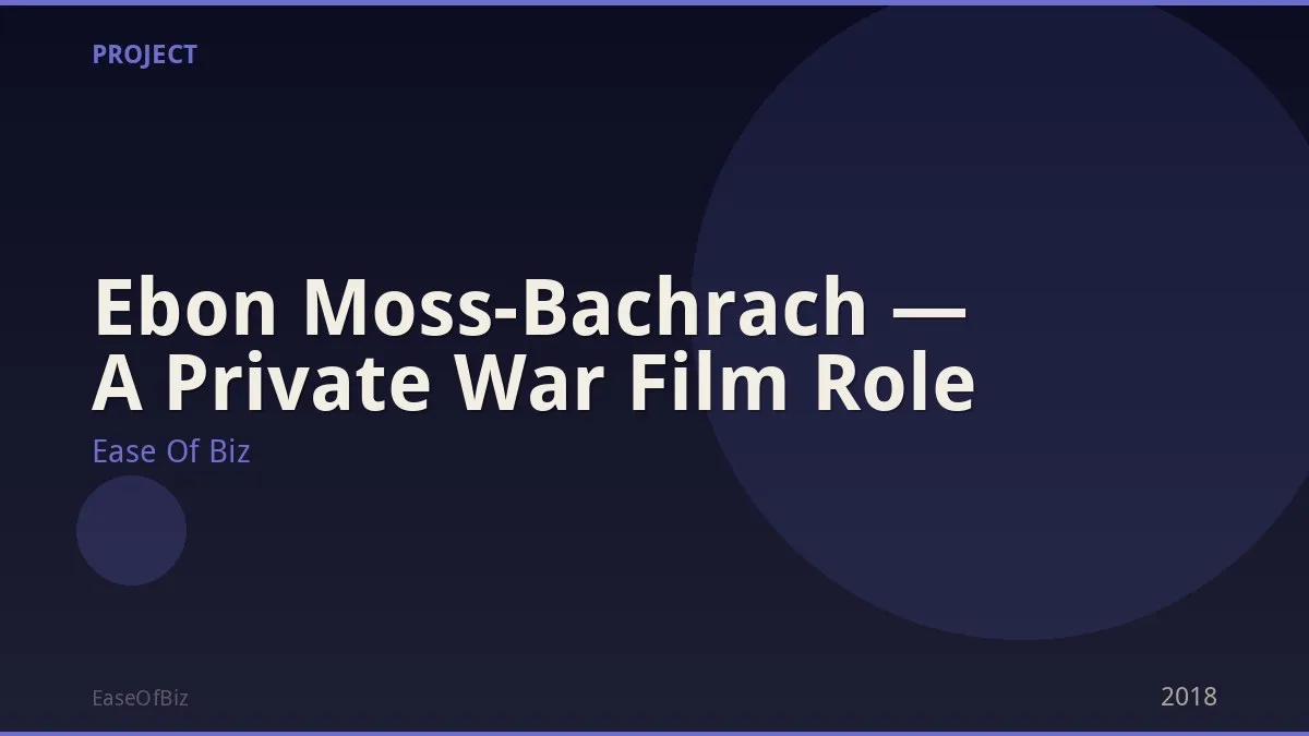Ebon Moss-Bachrach — A Private War Film Role