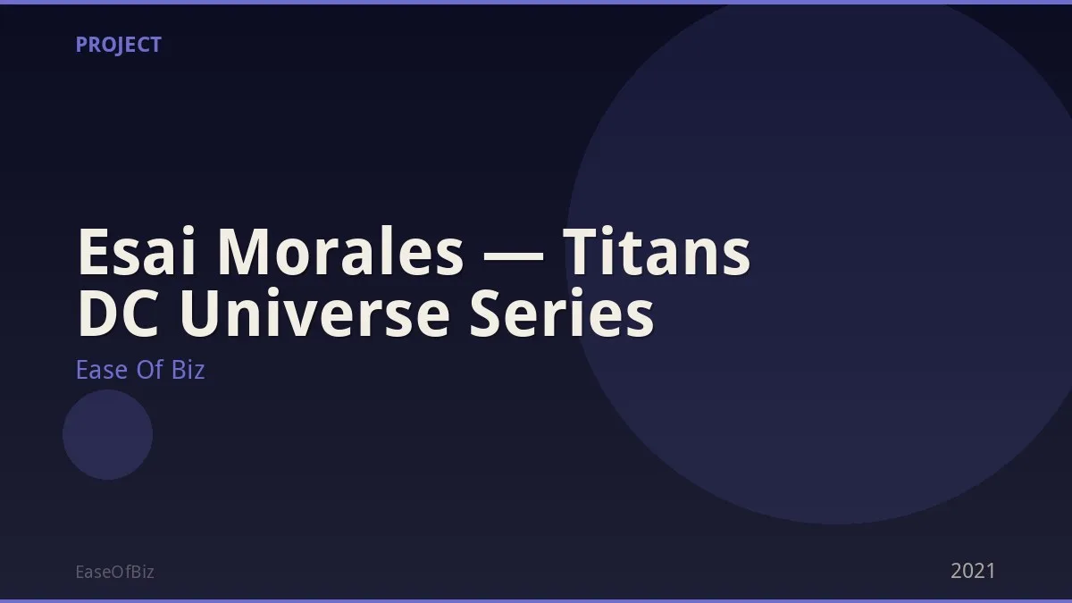 Esai Morales — Titans DC Universe Series