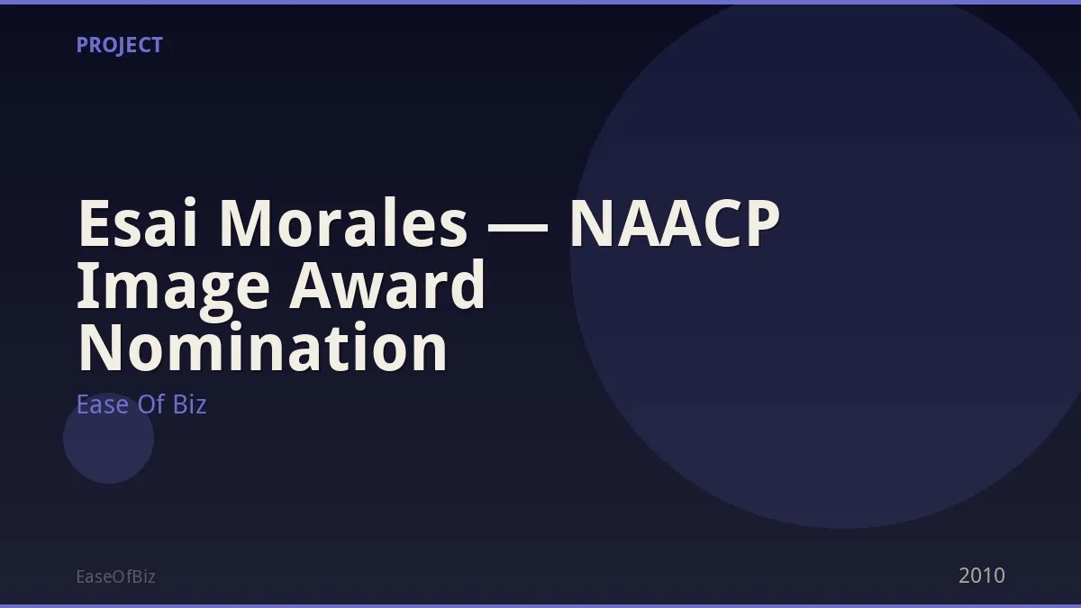 Esai Morales — NAACP Image Award Nomination