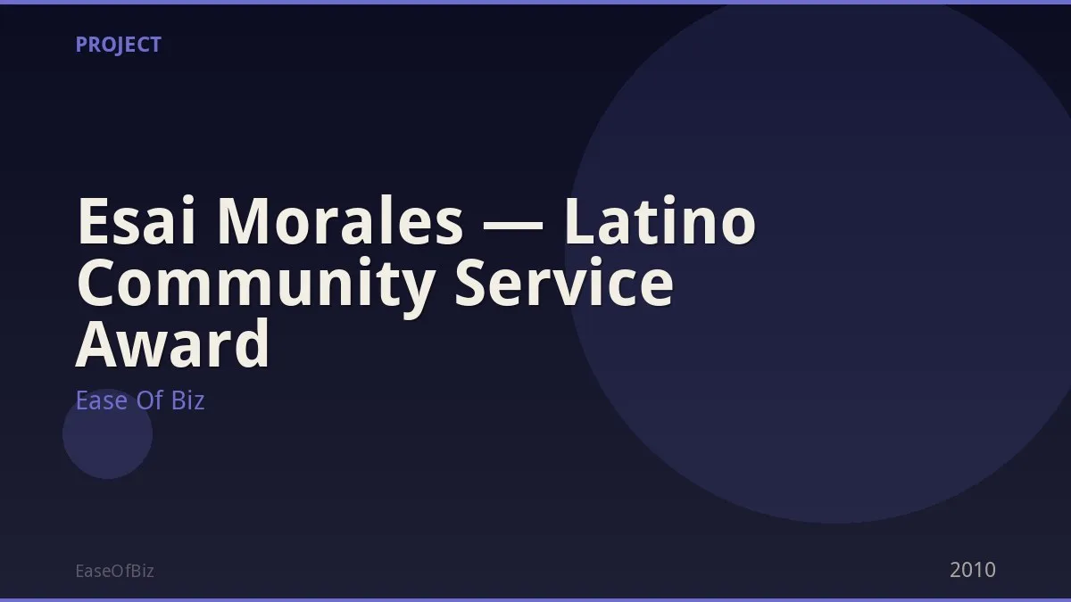 Esai Morales — Latino Community Service Award