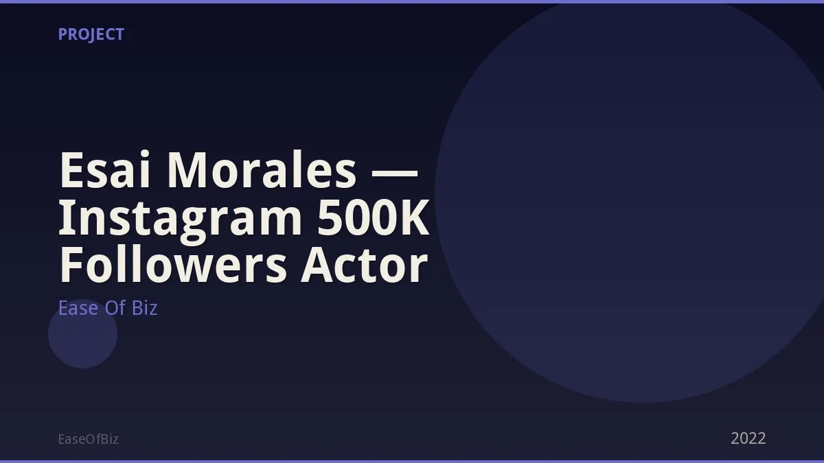 Esai Morales — Instagram 500K Followers Actor