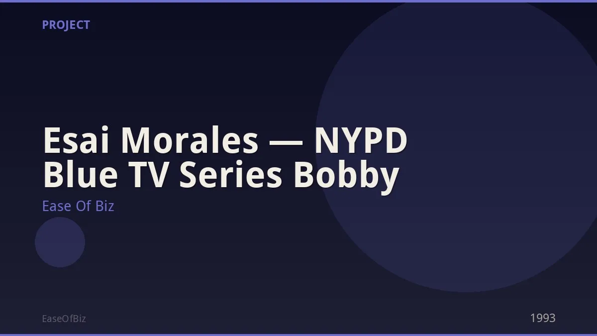 Esai Morales — NYPD Blue TV Series Bobby