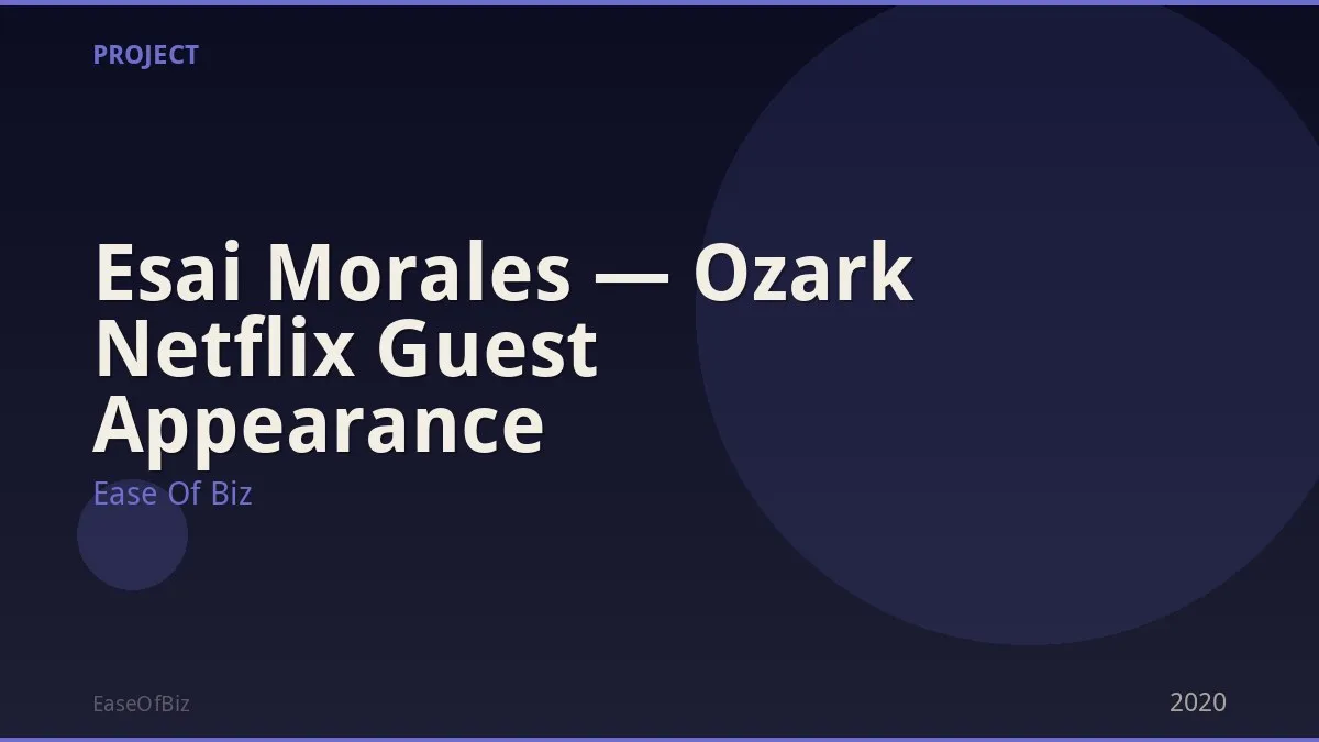Esai Morales — Ozark Netflix Guest Appearance