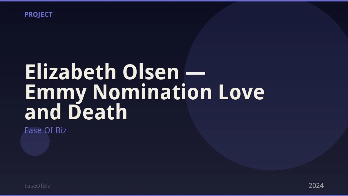 Elizabeth Olsen — Emmy Nomination Love and Death