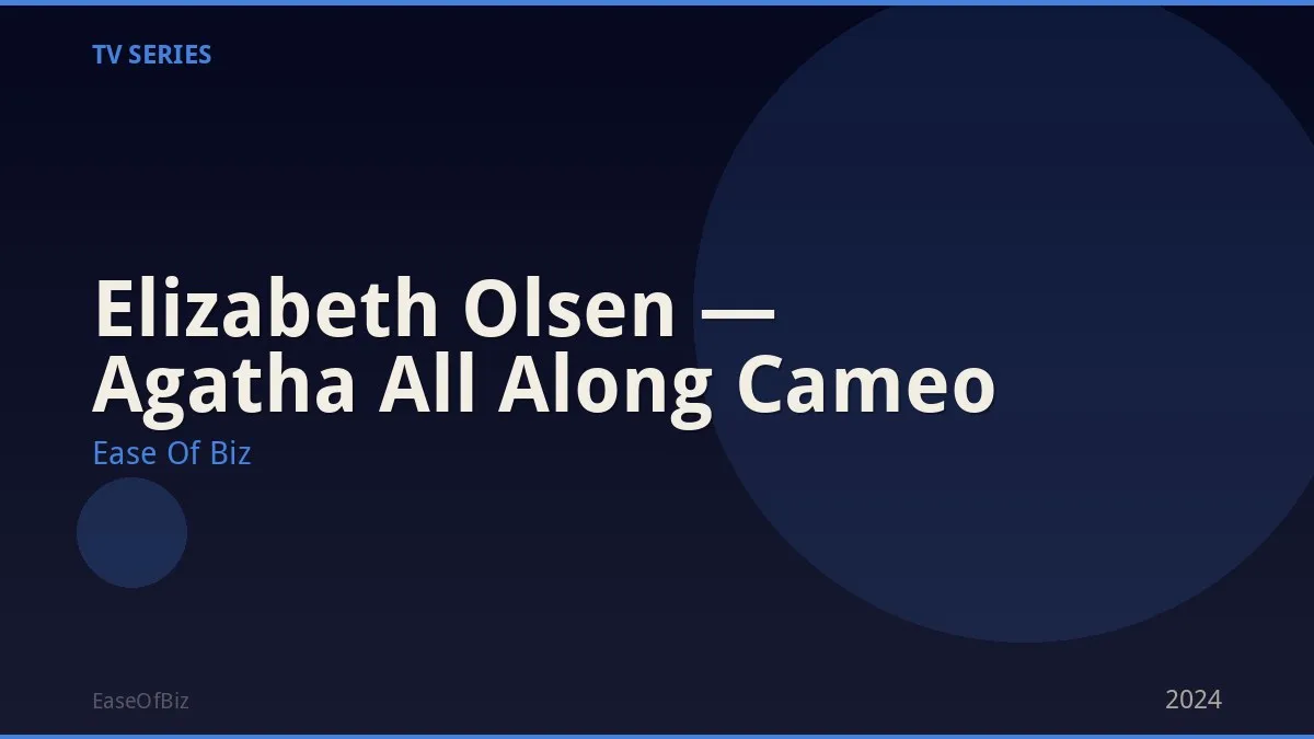 Elizabeth Olsen — Agatha All Along Cameo
